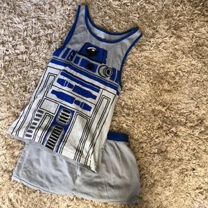 R2D2 short and tank Pjs